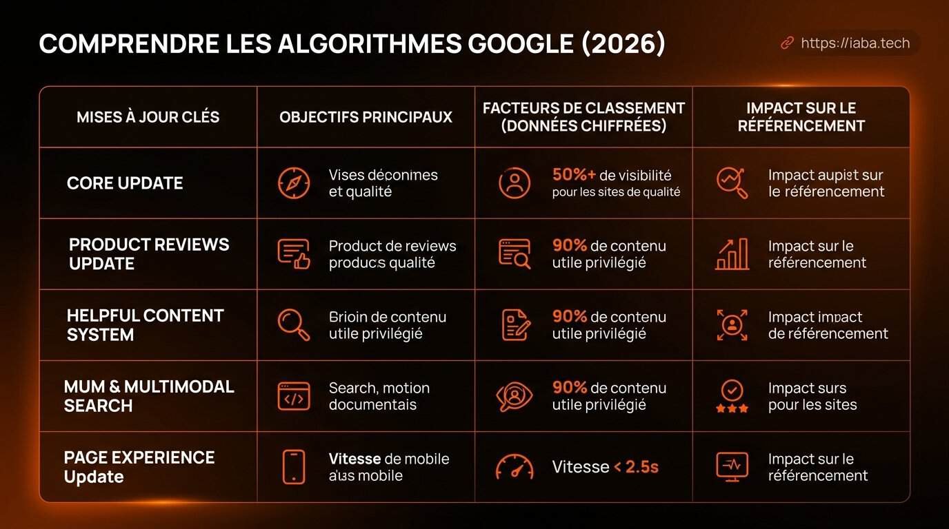 Algorithme Google : décryptage du classement SEO 4 Chronologie des mises à jour de l'algorithme Google et impact SEO