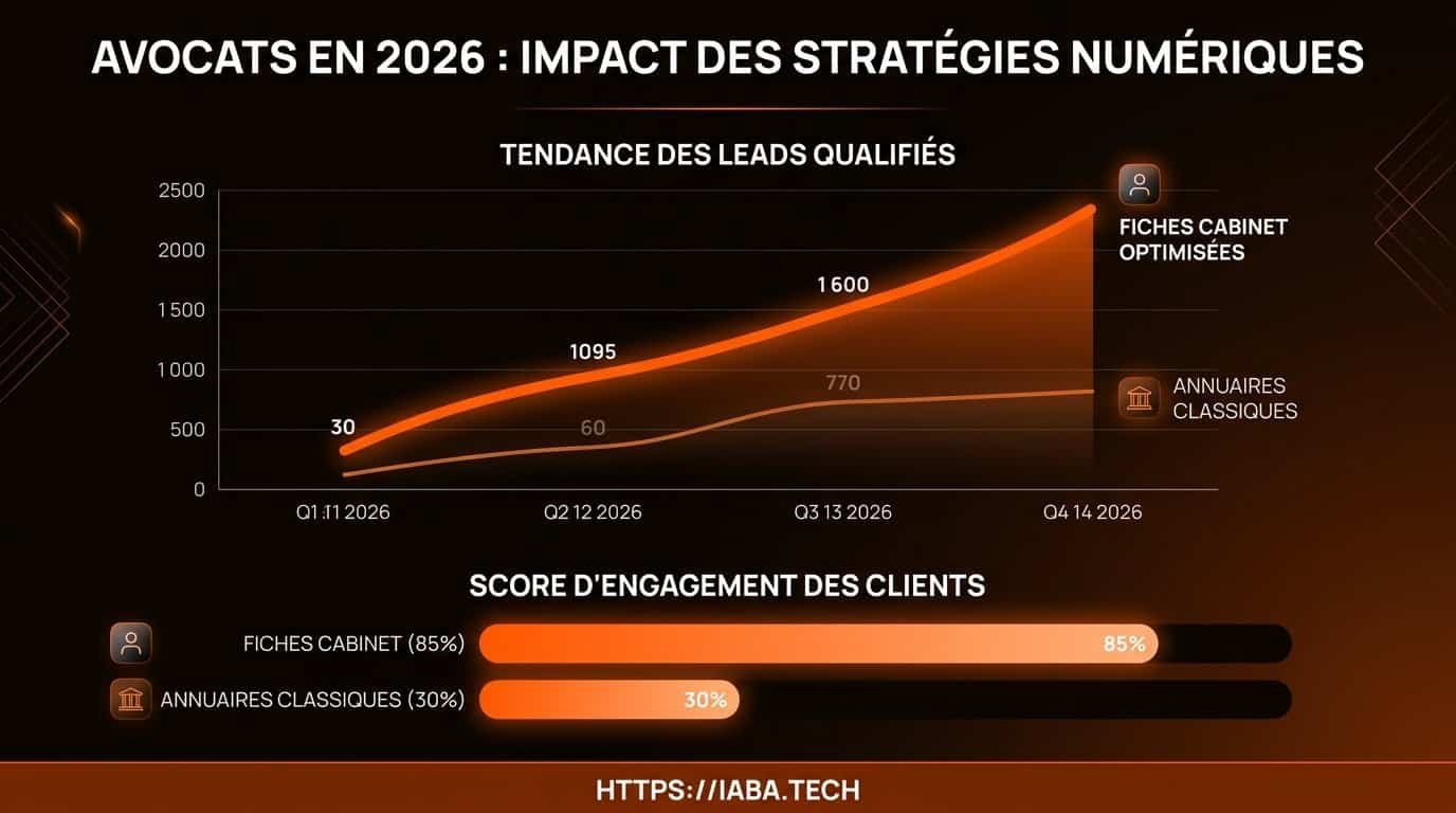 Comparaison de l'impact des annuaires d'avocats sur le taux de conversion des fiches cabinets