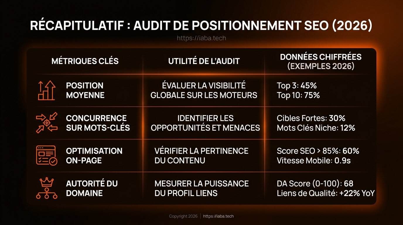 Comparatif des outils d'audit de positionnement SEO en 2026