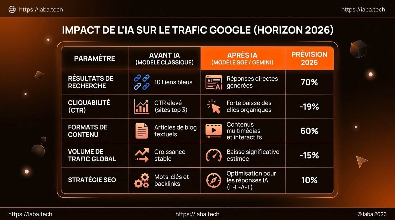 Baisse de trafic Google IA : diagnostic et solutions 4 Analyse comparative des causes de baisse de trafic organique en 2026 par secteur d'activité