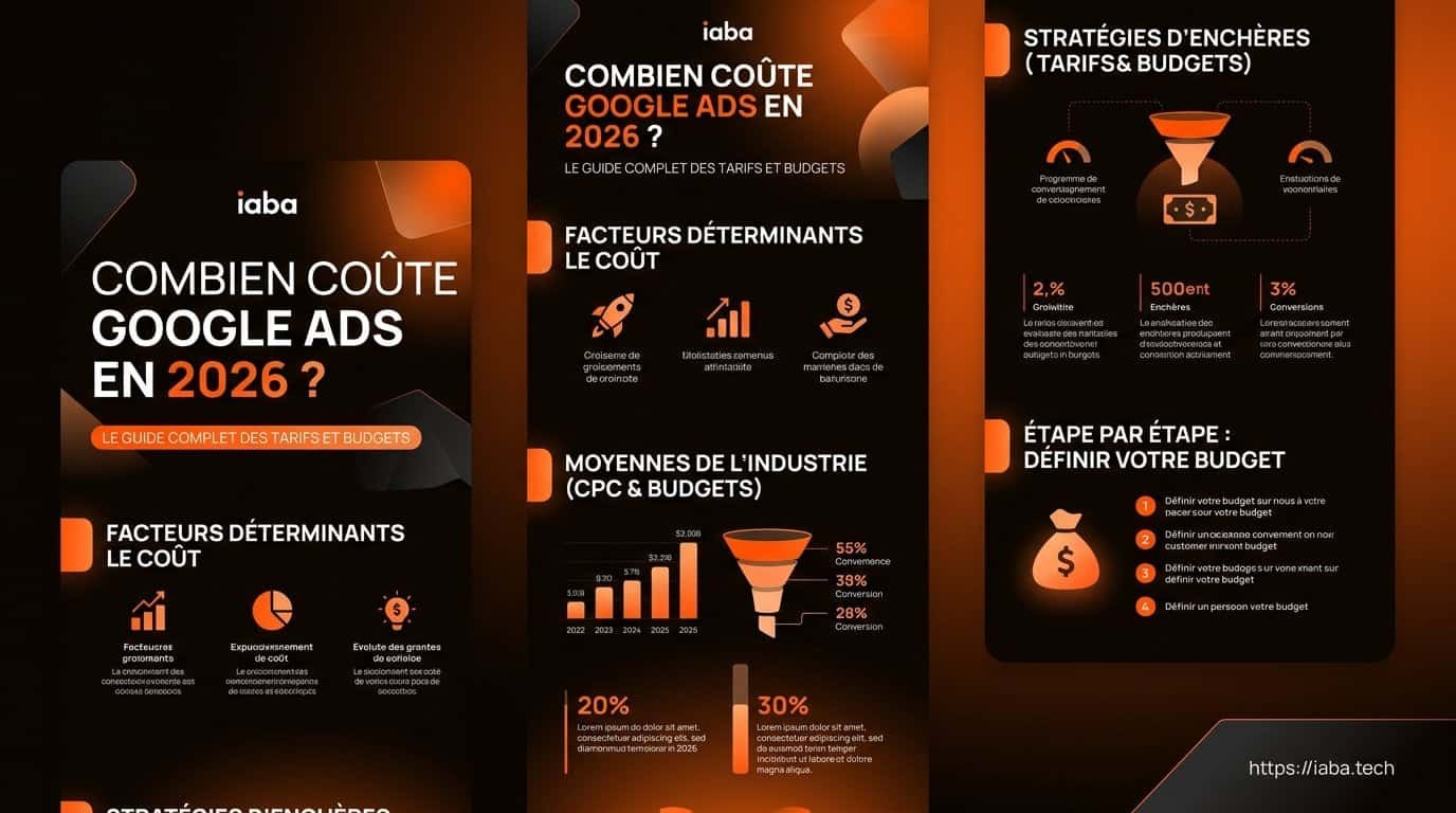 Le vrai prix de Google Ads : Budget, CPC et coûts cachés 3 Schéma explicatif des leviers de coûts Google Ads enchères CPC niveau de qualité et ciblage