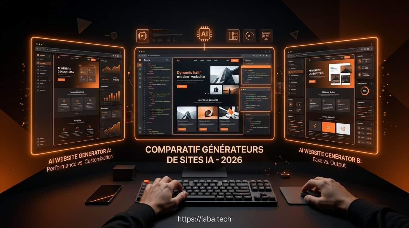Tableau comparatif des principaux outils de création de sites web par intelligence artificielle