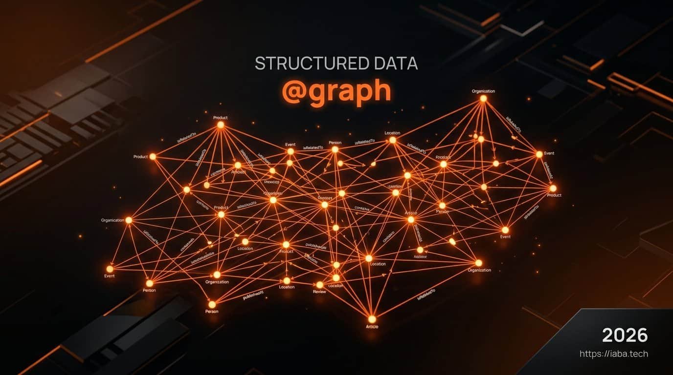 Données structurées @graph : imbrication JSON-LD avancée 1 Schéma technique illustrant la hiérarchie des données structurées @graph dans le code source