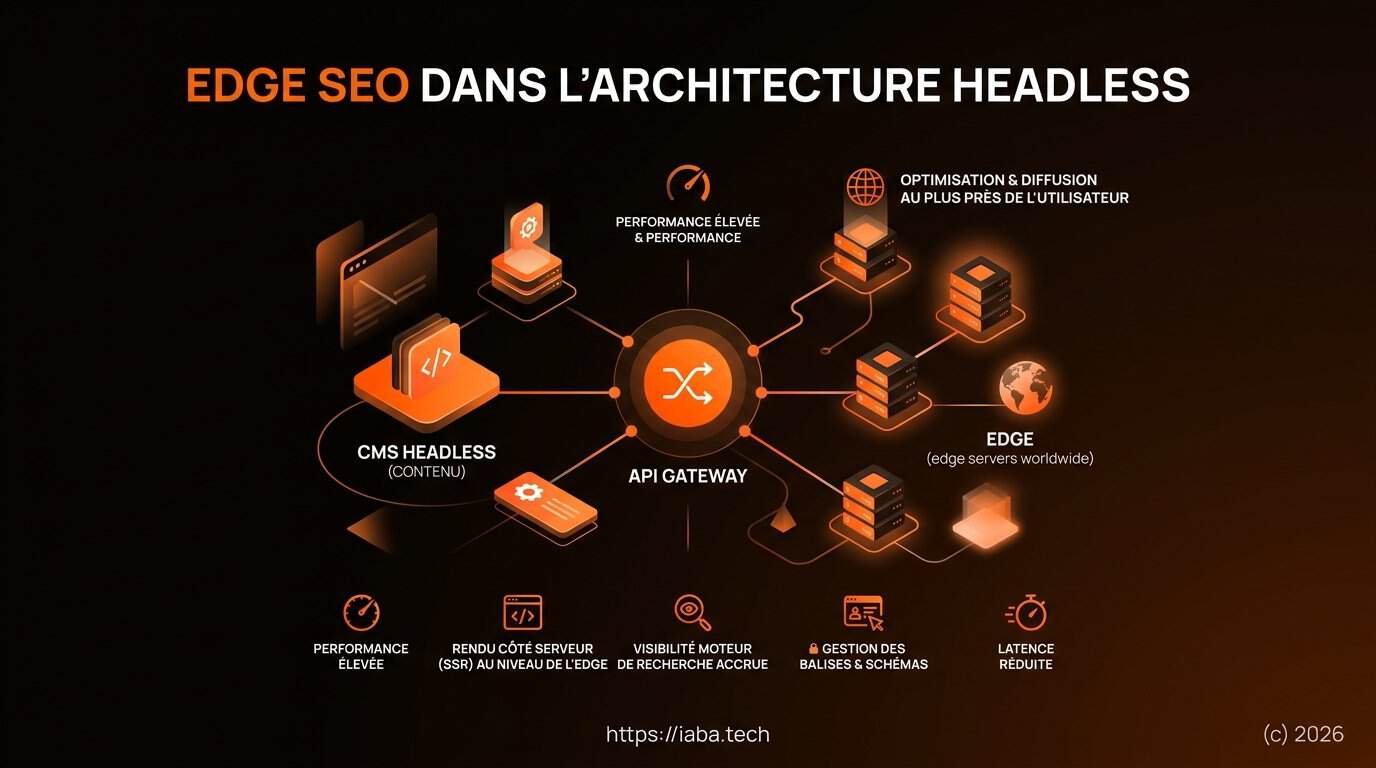 Edge SEO & sites headless : optimiser sans toucher au code source 2 Flux Edge SEO headless : CDN, Edge Workers et rendu client pour l'indexation
