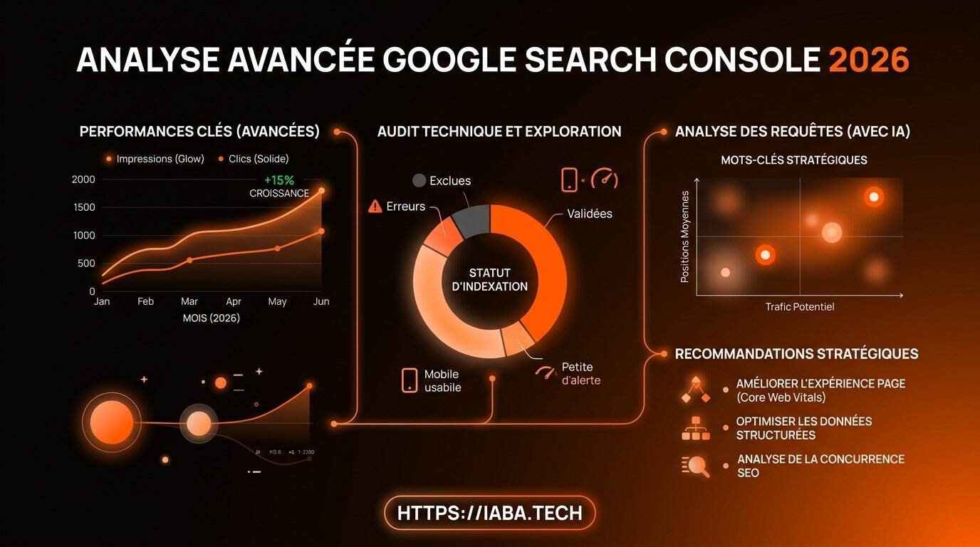 Google Search Console avancé : API, regex et data SEO 4 Graphique : comparaison du CTR et de la visibilité des requêtes IA via l'API Google Search Console