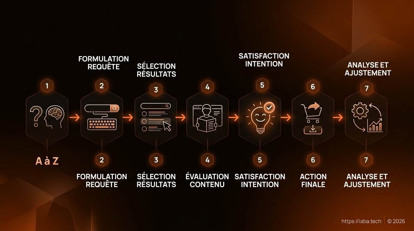Intention de recherche SEO : le guide technique complet 5 Schéma de processus d'analyse de l'intention de recherche jusqu'à la mesure SEO