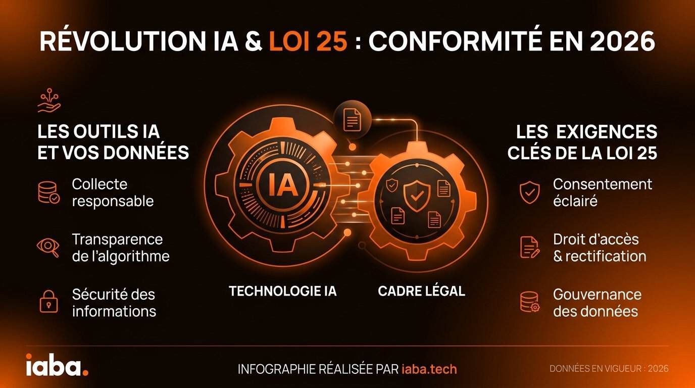 Loi 25 et outils IA : conformité et obligations au Québec 2 Schéma décisionnel Loi 25 pour outils IA en entreprise québécoise