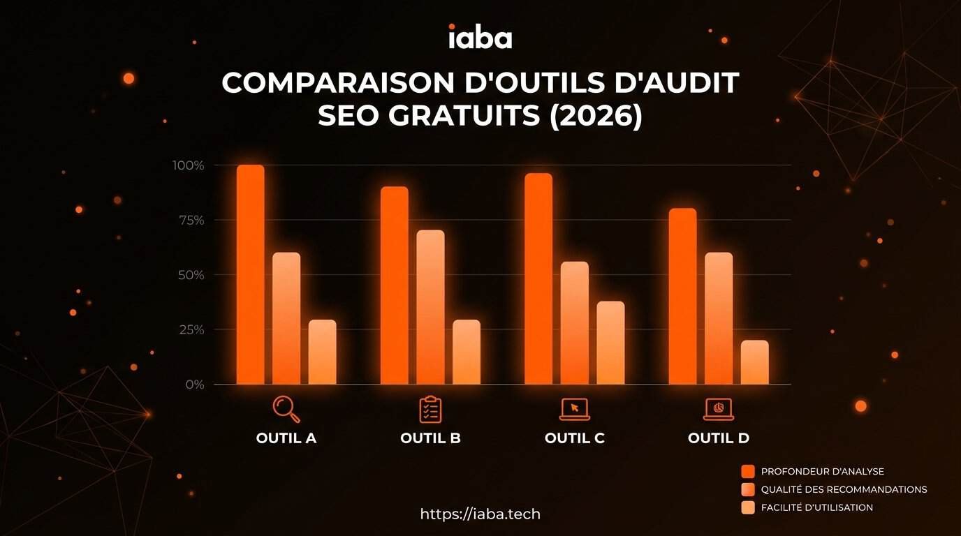 Comparaison des capacités d'analyse technique entre 5 outils d'audit SEO gratuits
