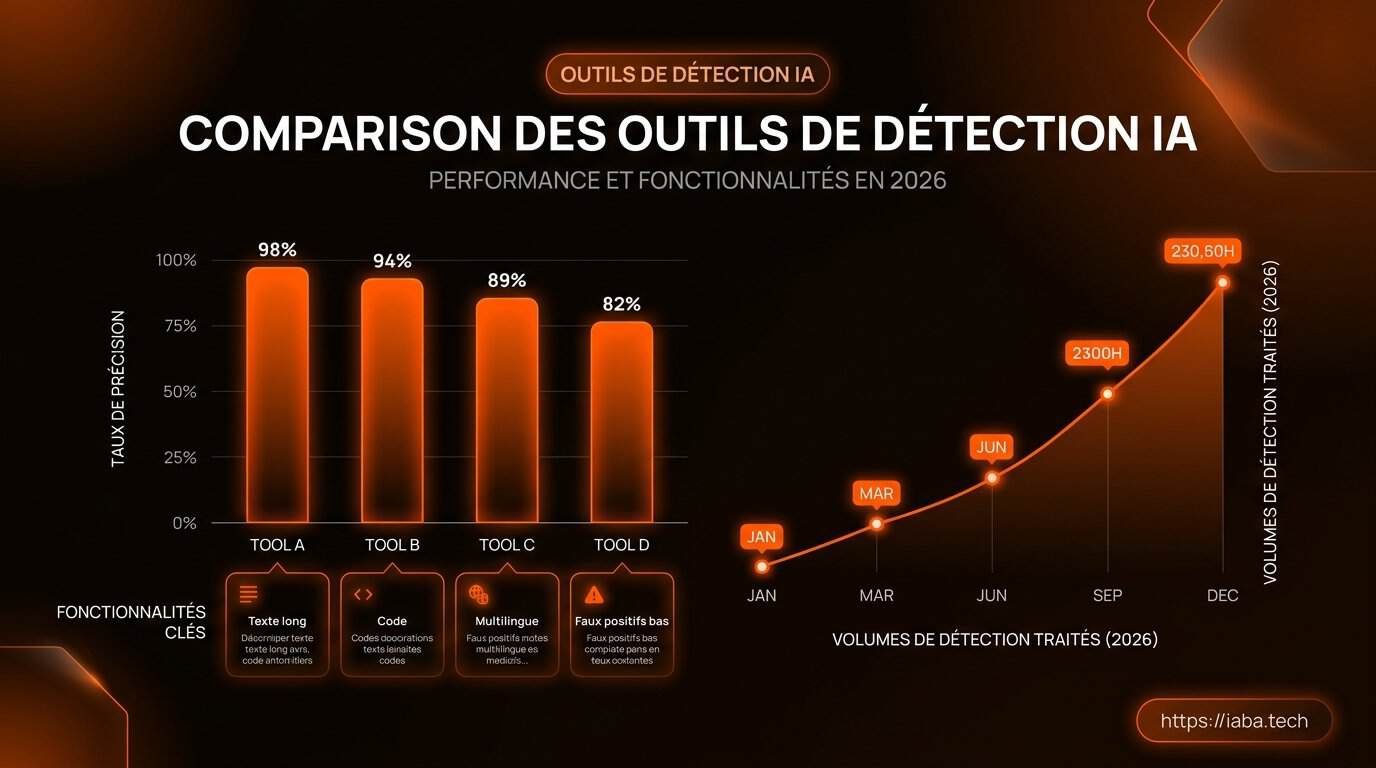 Comparaison du taux de précision des principaux outils de détection IA face aux textes générés