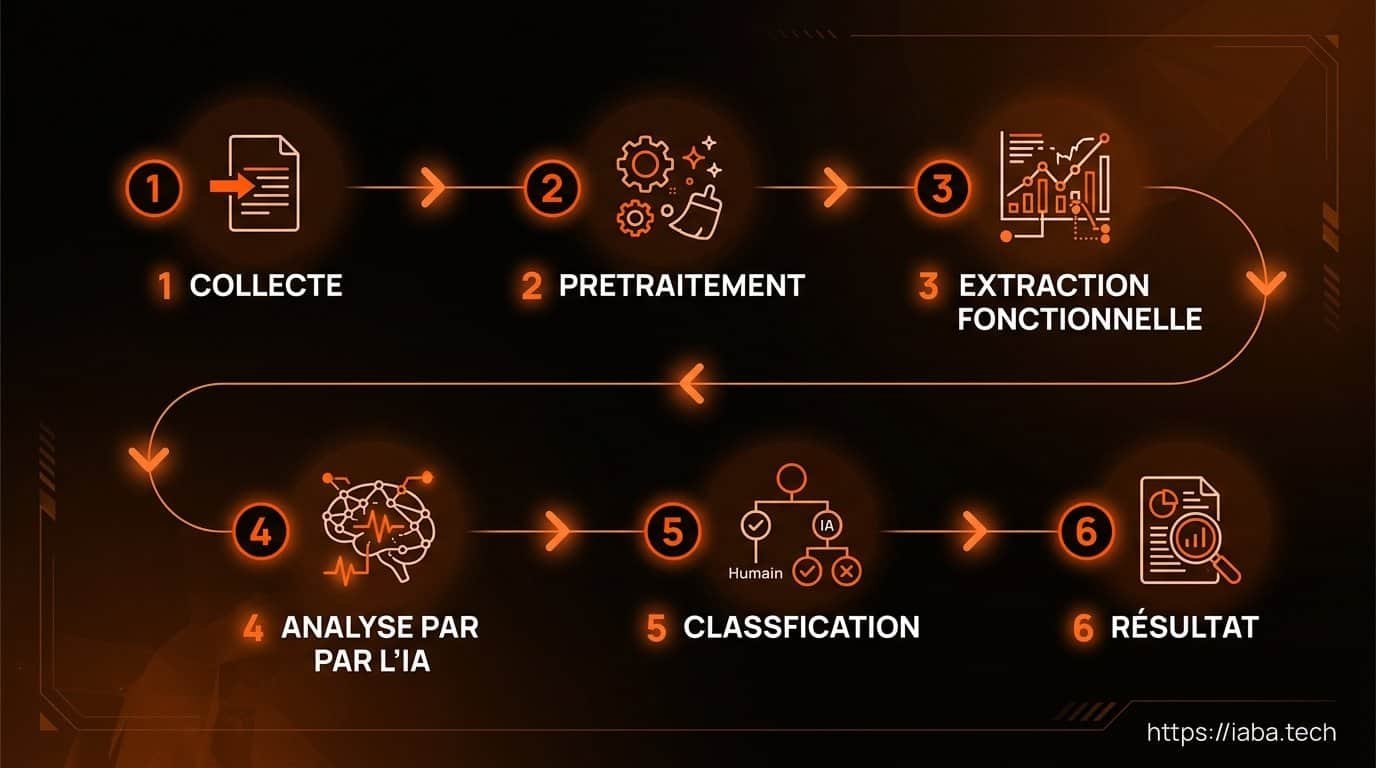 Étapes de validation d'un texte : soumission, comparaison, interprétation, validation humaine