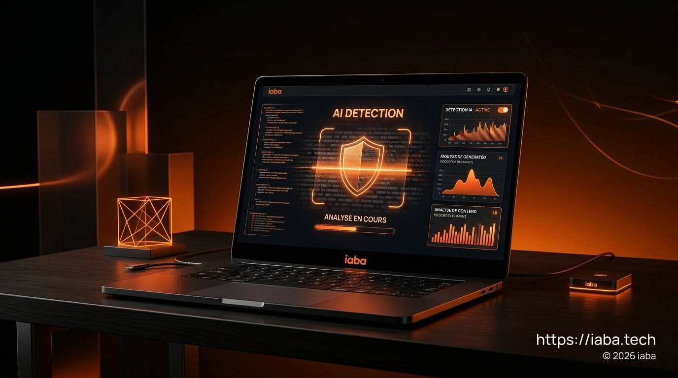Dashboard d'interface montrant les résultats d'analyse d'un détecteur d'intelligence artificielle