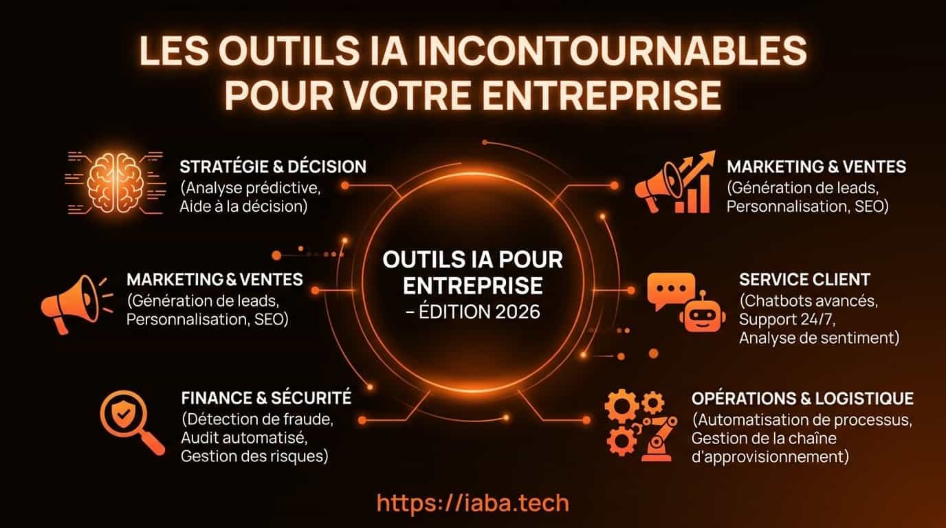 Choisir ses outils IA pour entreprise : le guide complet 2 Infographie des 5 étapes clés pour intégrer des outils IA en entreprise