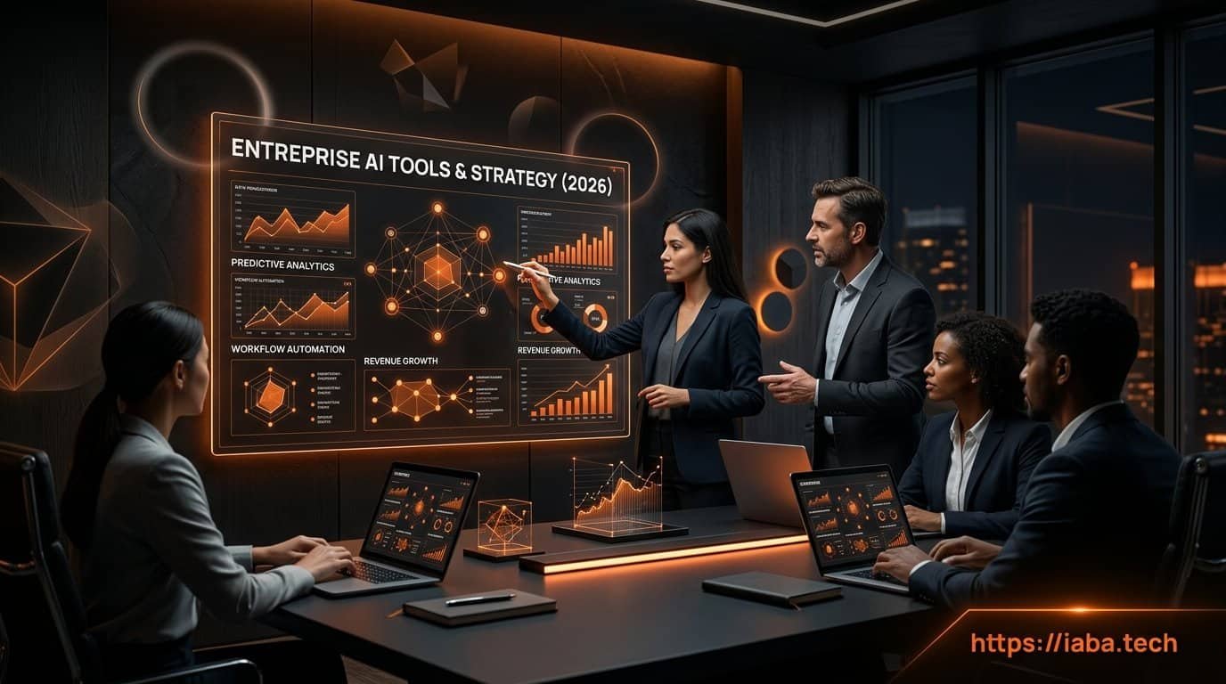 Choisir ses outils IA pour entreprise : le guide complet 1 Tableau de bord professionnel affichant des outils IA pour la gestion d'entreprise