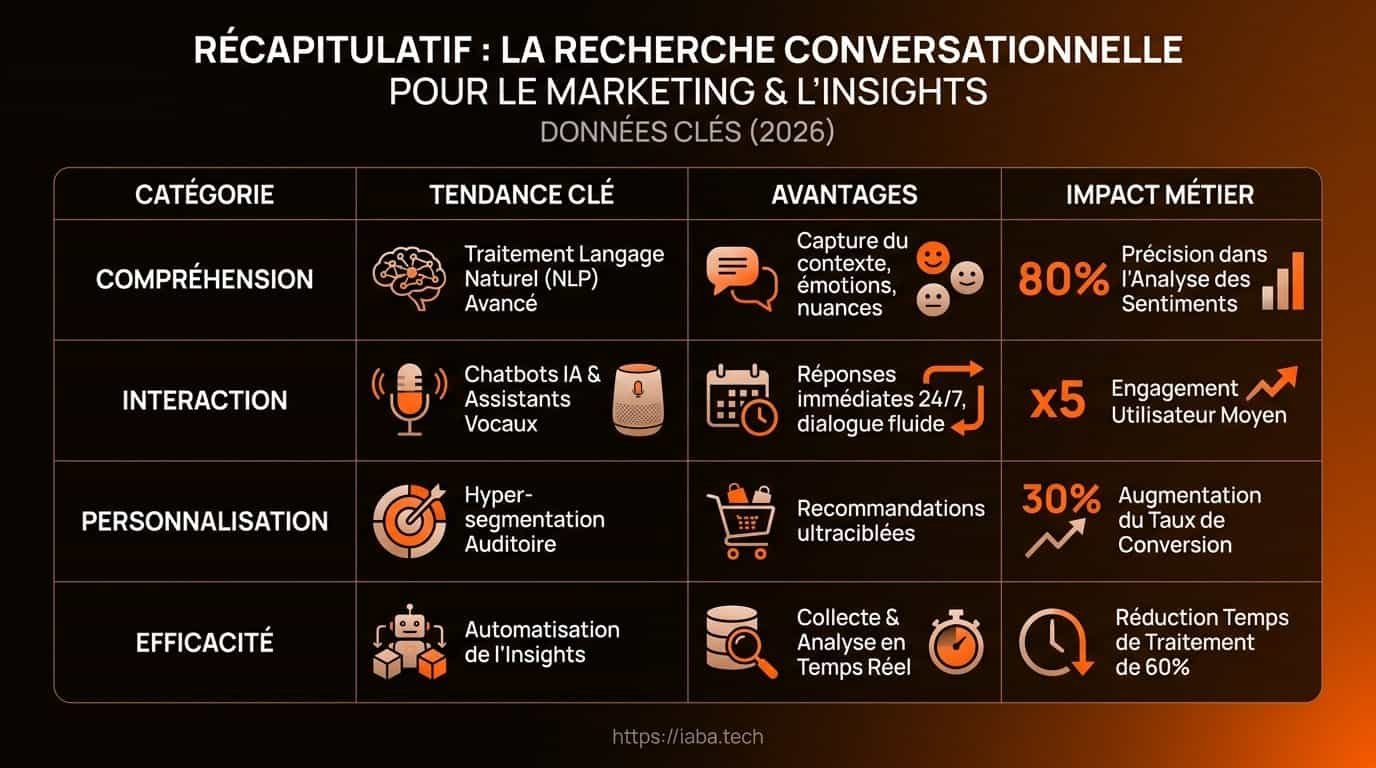 Tableau comparatif recherche conversationnelle par modèles LLM en 2026