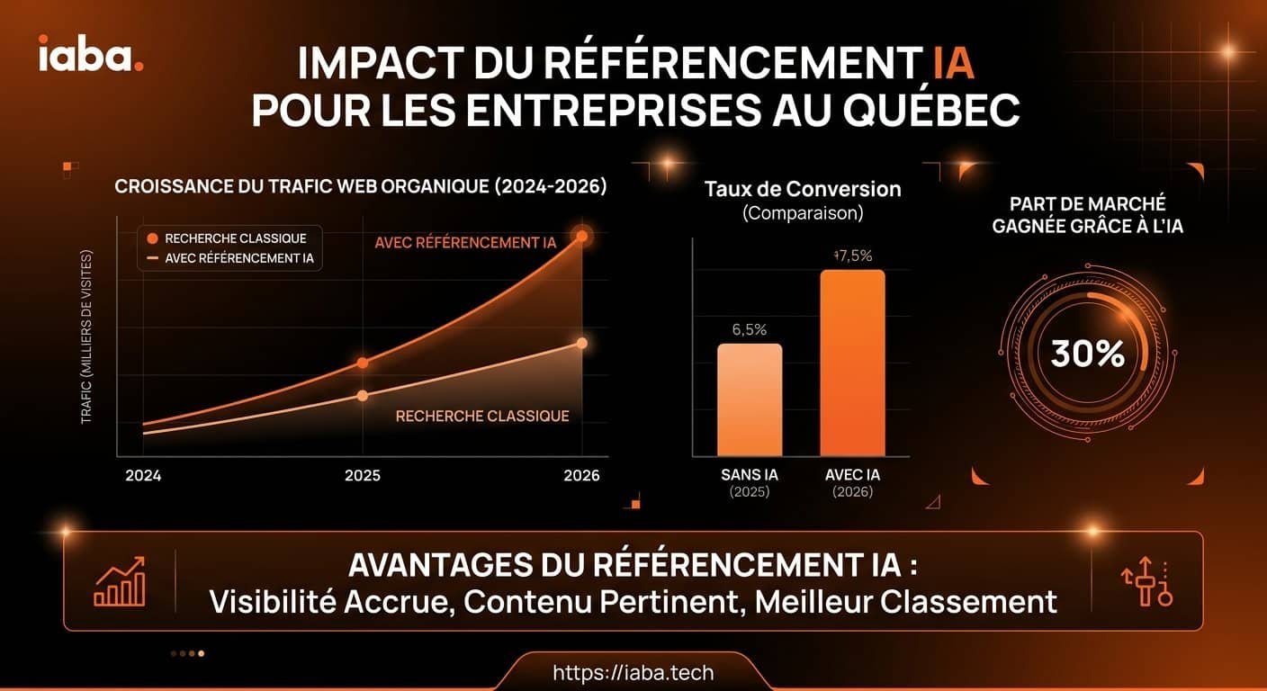 Données : Comparaison de la croissance du trafic organique vs SEO par IA au Québec