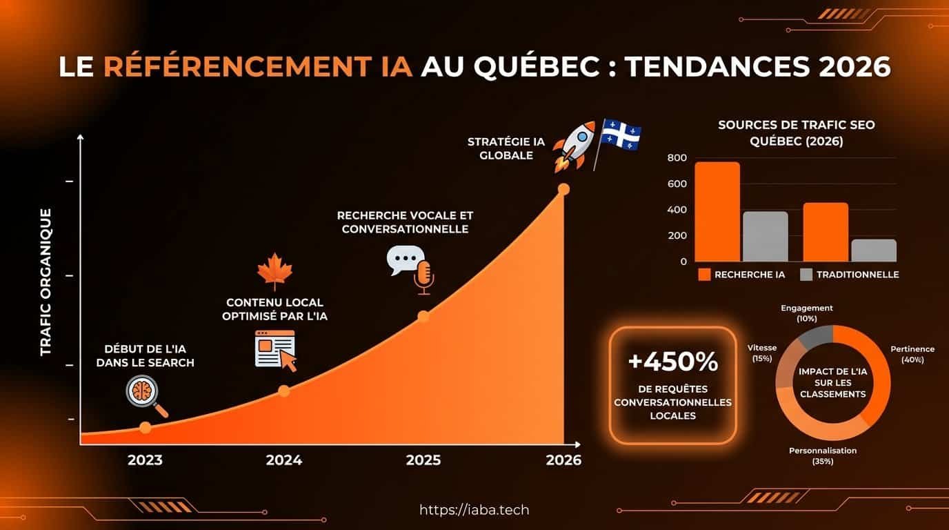 Évolution de l'adoption du référencement IA au Québec