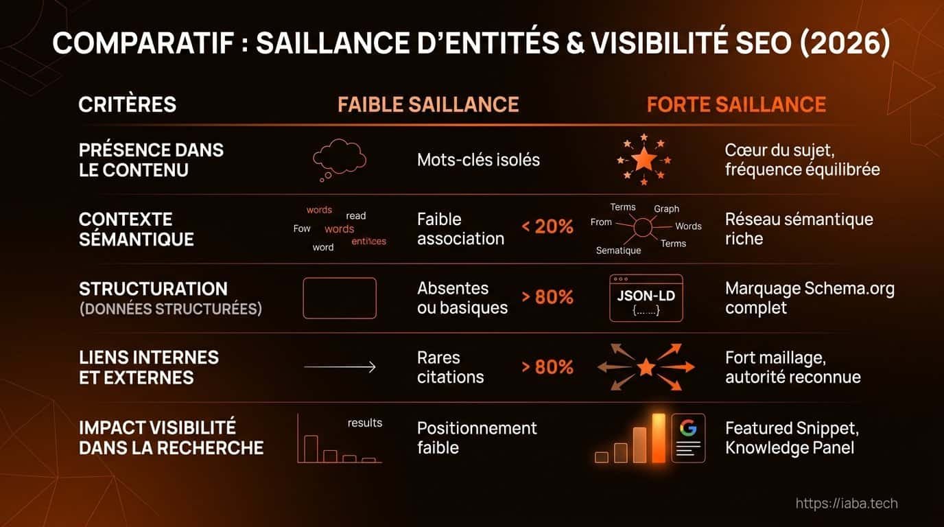 Salience d'Entités : Désambiguïsation et Signaux NLP 4 Comparaison des scores de salience entre Google NLP, GPT-4o, Claude 3.5 et outils SEO spécialisés