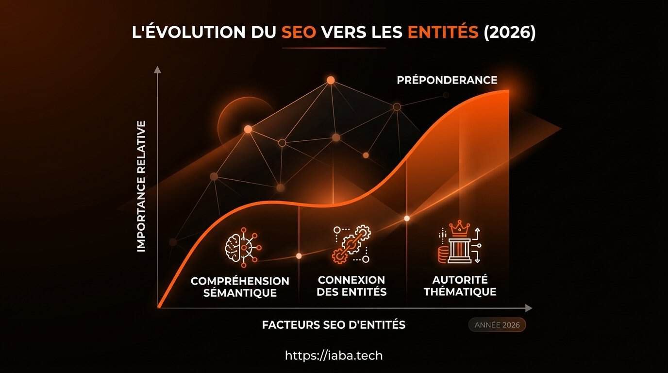Comparaison croissance trafic organique SEO mots-clés vs SEO d'entités et hausse CTR