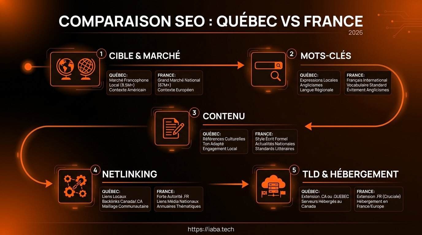 Schéma de processus SEO Québec-France