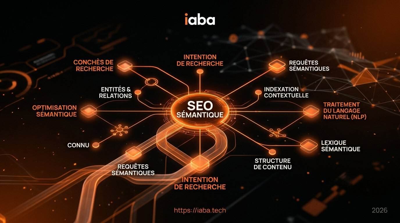 Schéma illustrant l'optimisation du SEO sémantique et la structure des données