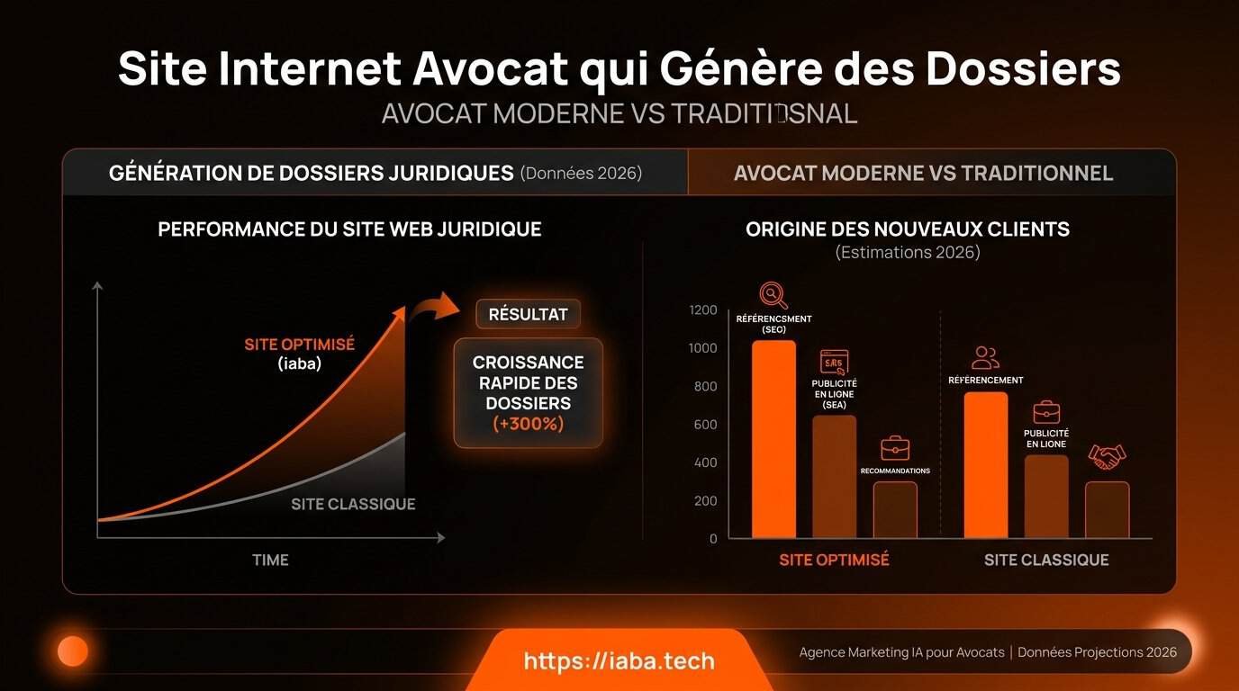 Site internet avocat : le transformer en machine à dossiers 5 Comparaison du taux de transformation des sites internet d'avocats optimisés SEO
