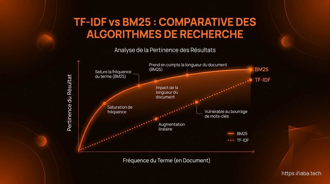 TF-IDF et BM25 : Comprendre le Scoring SEO de Google 3 Comparaison des scores de pertinence TF-IDF versus BM25 dans un moteur de recherche