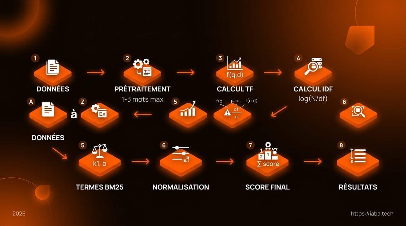 TF-IDF et BM25 : Comprendre le Scoring SEO de Google 5 Étapes d'optimisation sémantique du TF-IDF au BM25 pour le SEO
