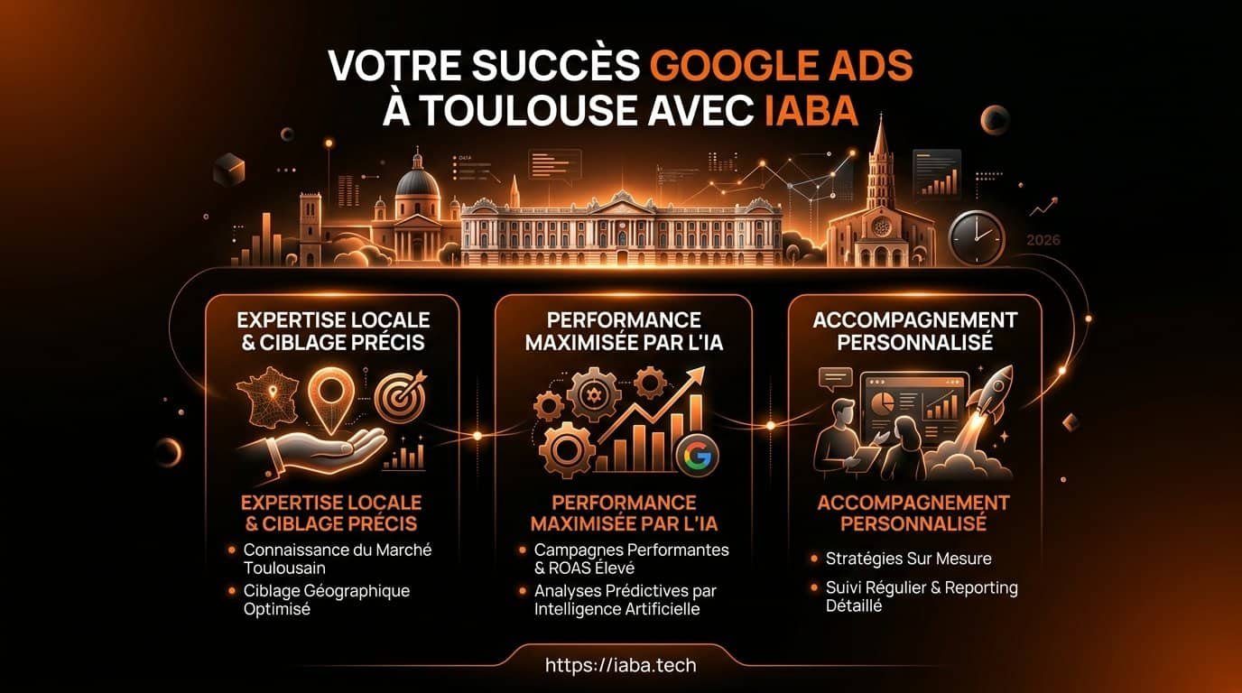 Agence Google Ads Toulouse : Audit SEA et Rentabilité PME 2 Infographie en 5 étapes pour réussir une campagne Google Ads à Toulouse et optimiser le ROAS