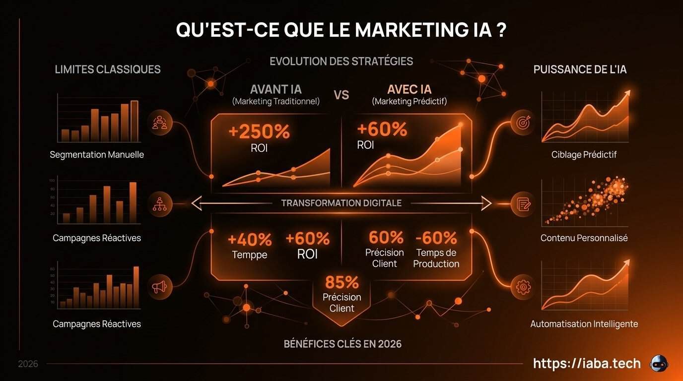 Croissance de l'adoption du marketing IA par les entreprises entre 2020 et 2024