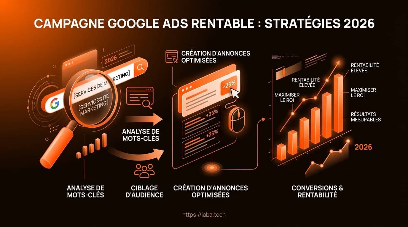 Rentabilité Google Ads : Mesurer et Optimiser le ROAS 2 Schéma étape par étape pour optimiser une campagne Google Ads rentable en 2026