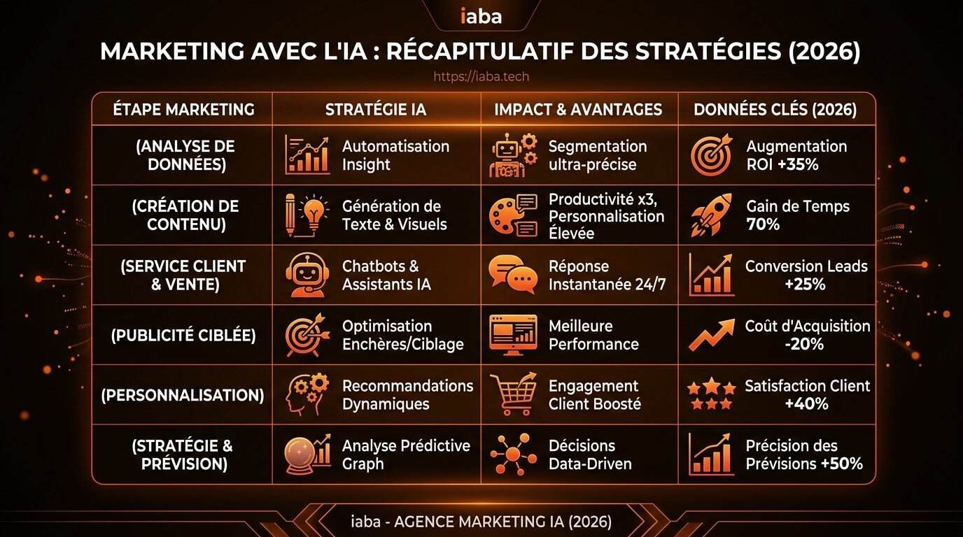Comment faire du marketing avec l'IA : méthode interne 4 Tableau comparatif des plateformes de marketing IA 2026 par cas d'usage et efficacité