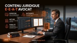 Avocat consultant des documents juridiques pour valider l'expertise et la fiabilité d'un contenu web