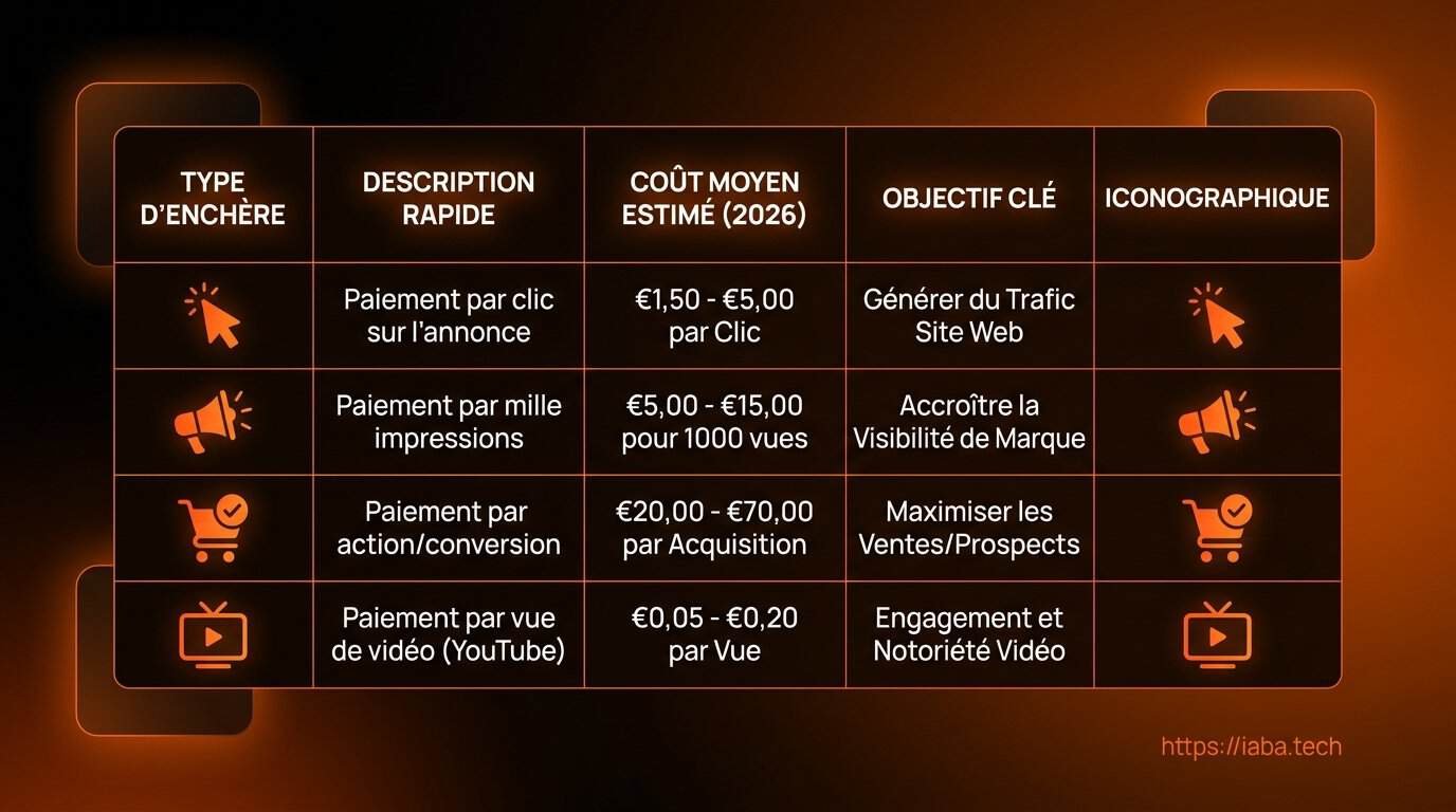 Coût campagne Google Ads : budget réel et CPC par secteur 4 Tableau : coûts moyens par secteur pour une campagne Google Ads en 2026