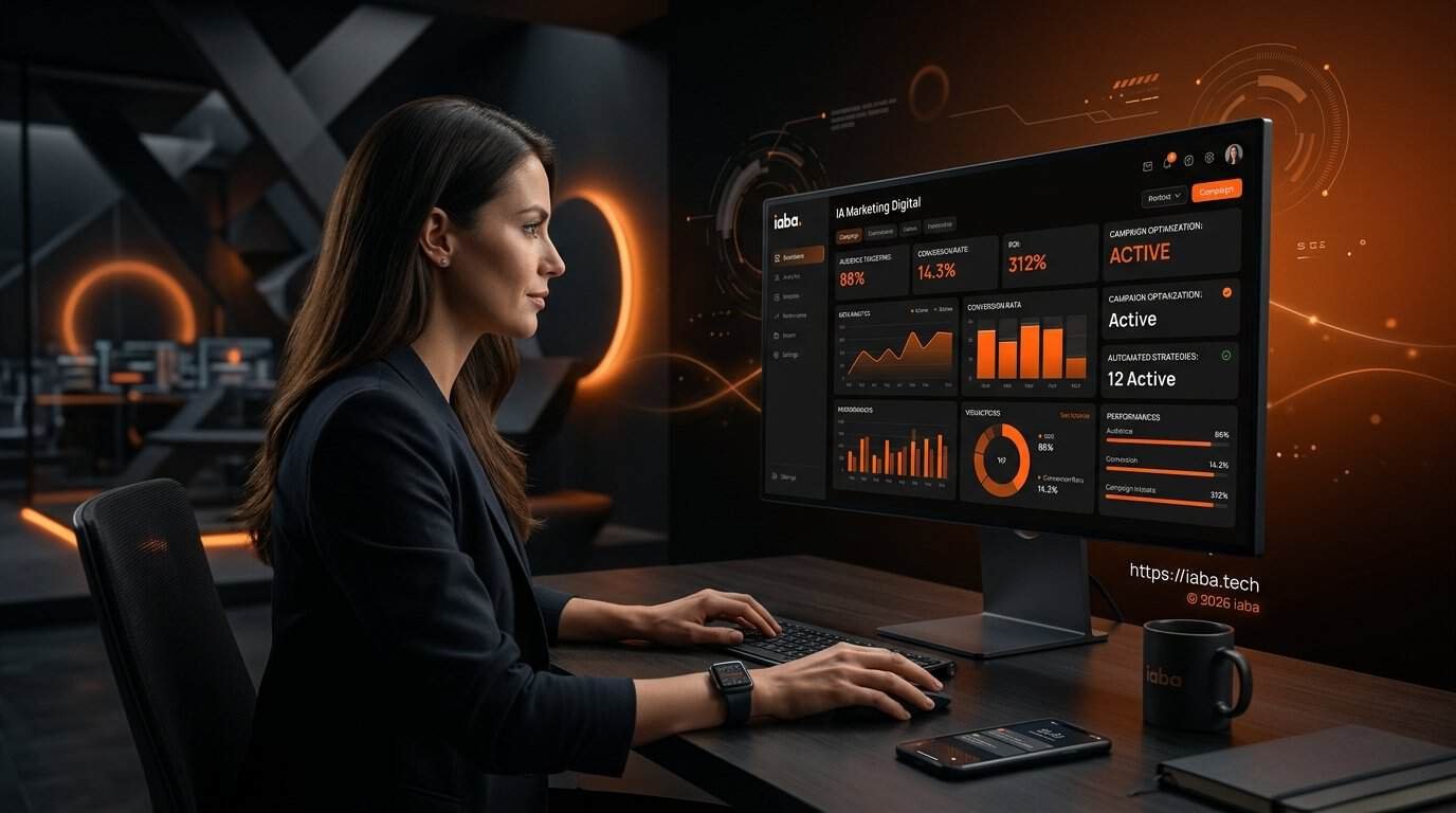 Tableau de bord interactif d'analyses IA en marketing digital
