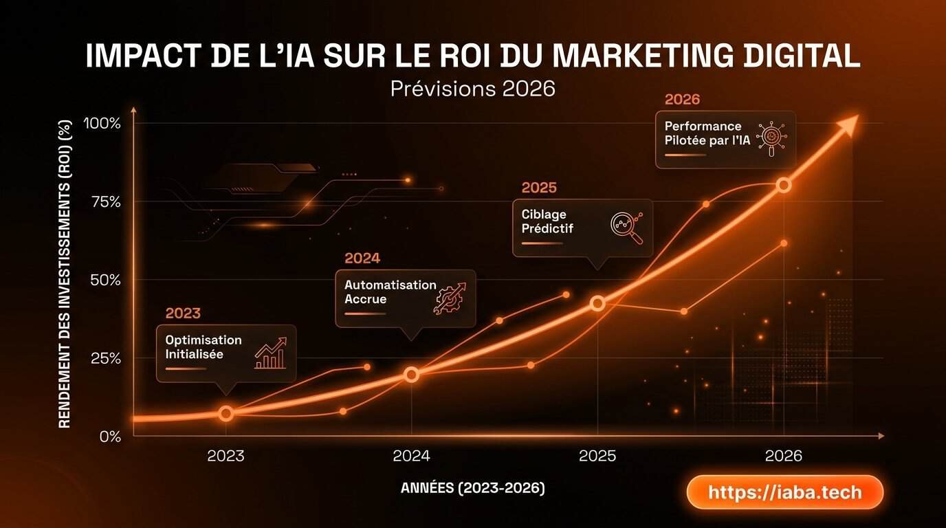 Agence Marketing Digital IA : Stratégies et Livrables 3 Graphique de croissance de l'adoption du marketing digital par l'IA marketing digital ia