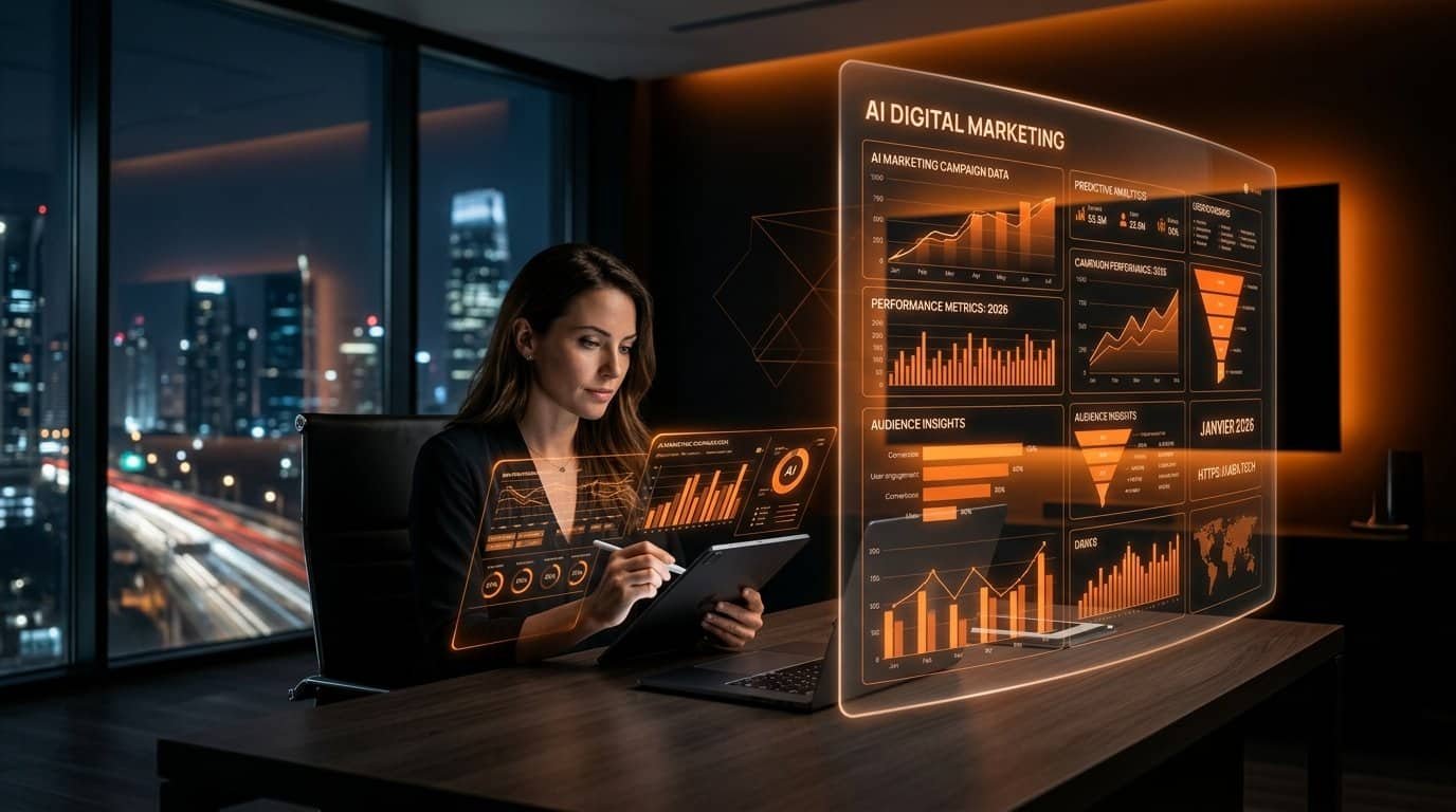 Agence Marketing Digital IA : Stratégies et Livrables 1 Tableau de bord de marketing digital assisté par intelligence artificielle