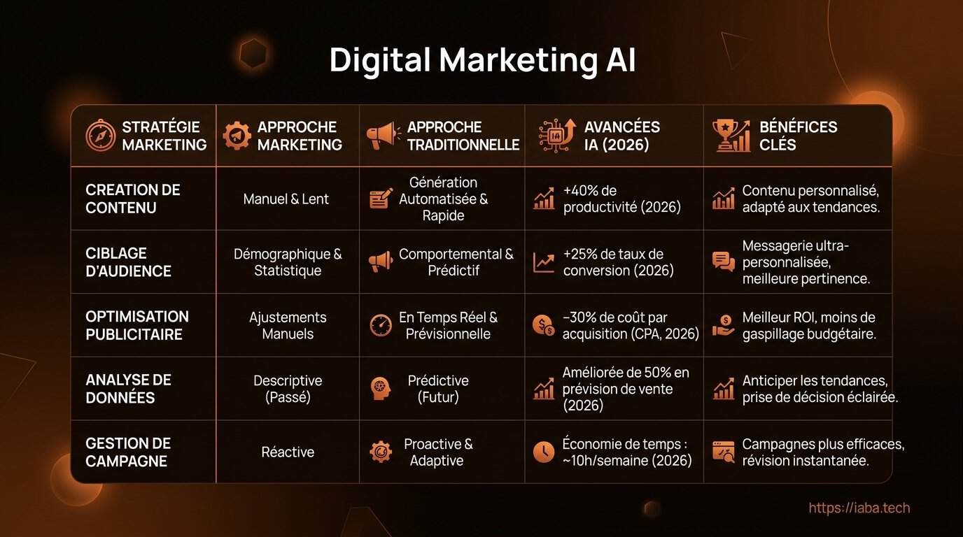 Comparatif des outils de marketing digital dopés à l'IA en 2026