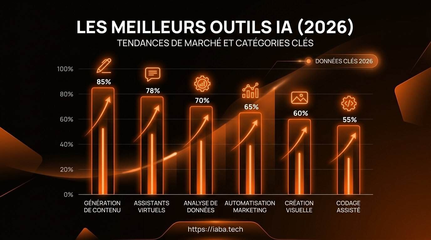 Graphique : part de marché et performance des outils IA ChatGPT, Claude, Gemini, Perplexity