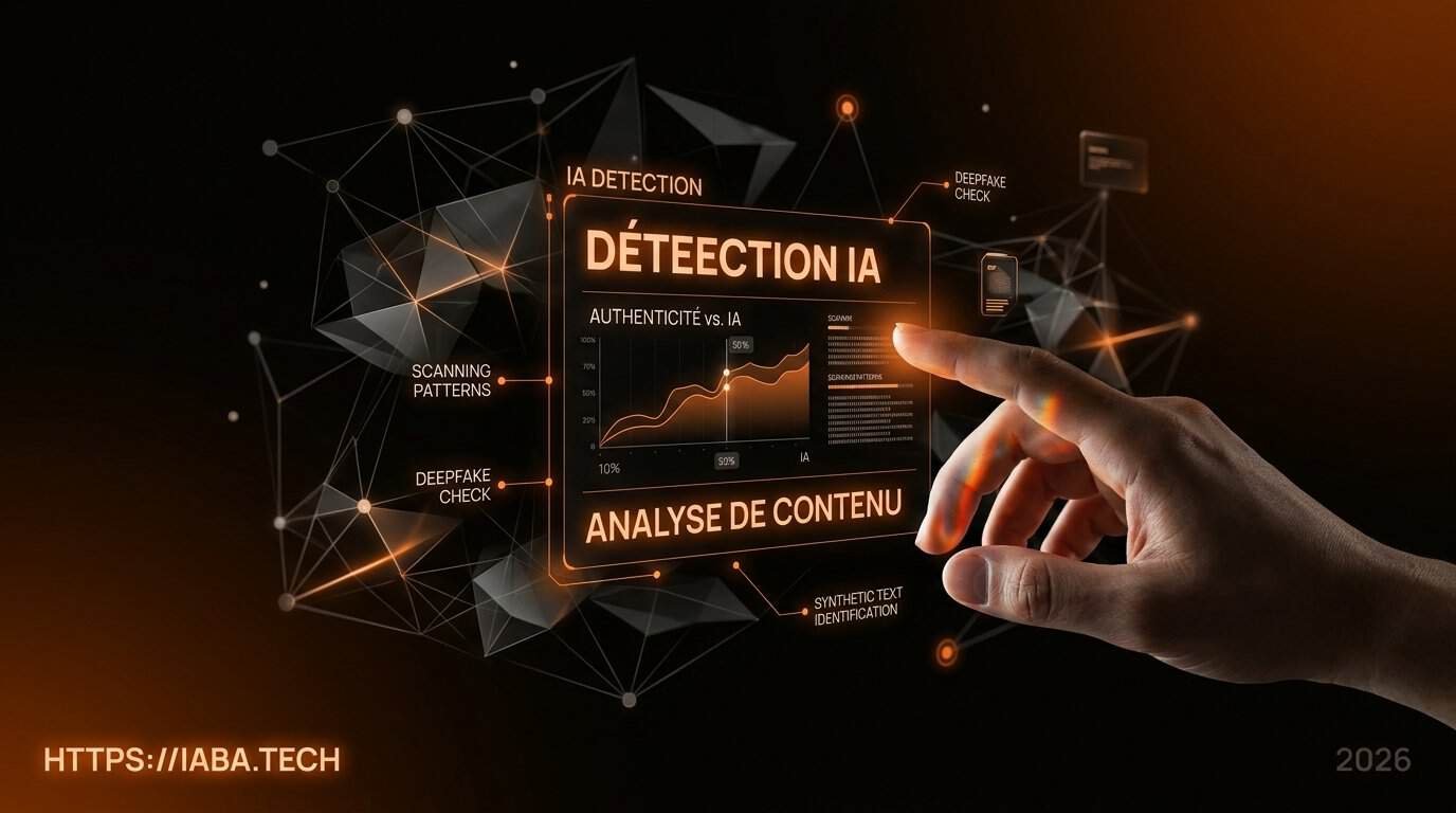 interface d'outils de détection IA analysant un texte pour identifier son origine