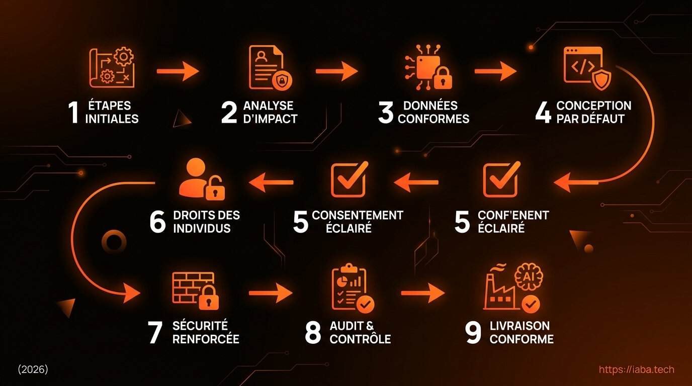 Outils IA conformes RGPD : la sélection pour entreprises européennes 5 Schéma des étapes pour auditer et valider la conformité RGPD des outils IA en 2026