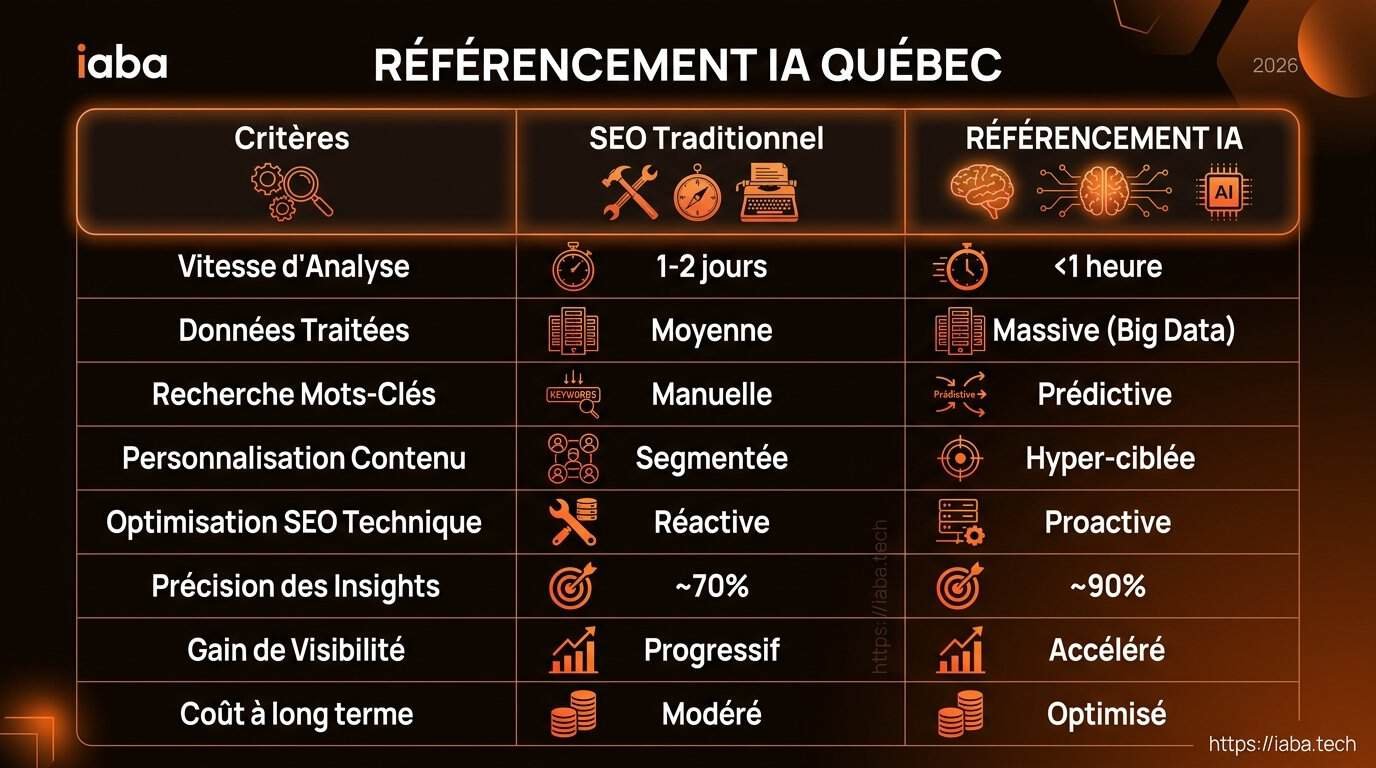 Comparatif des agences de référencement IA au Québec en 2026