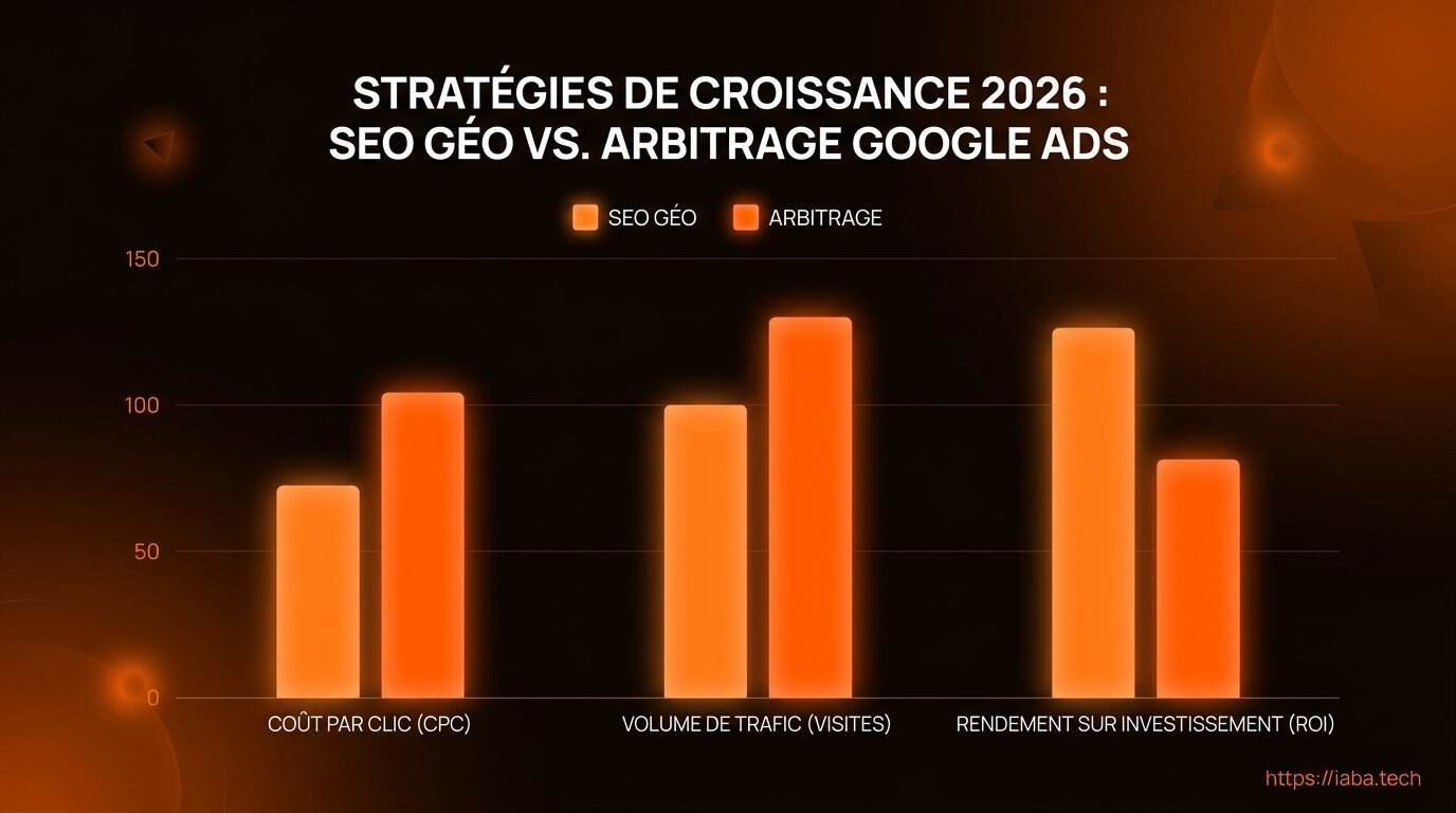 Budget acquisition PME : SEO, GEO ou Google Ads ? 3 Graphique ROI comparé entre SEO GEO et Google Ads sur 12 mois
