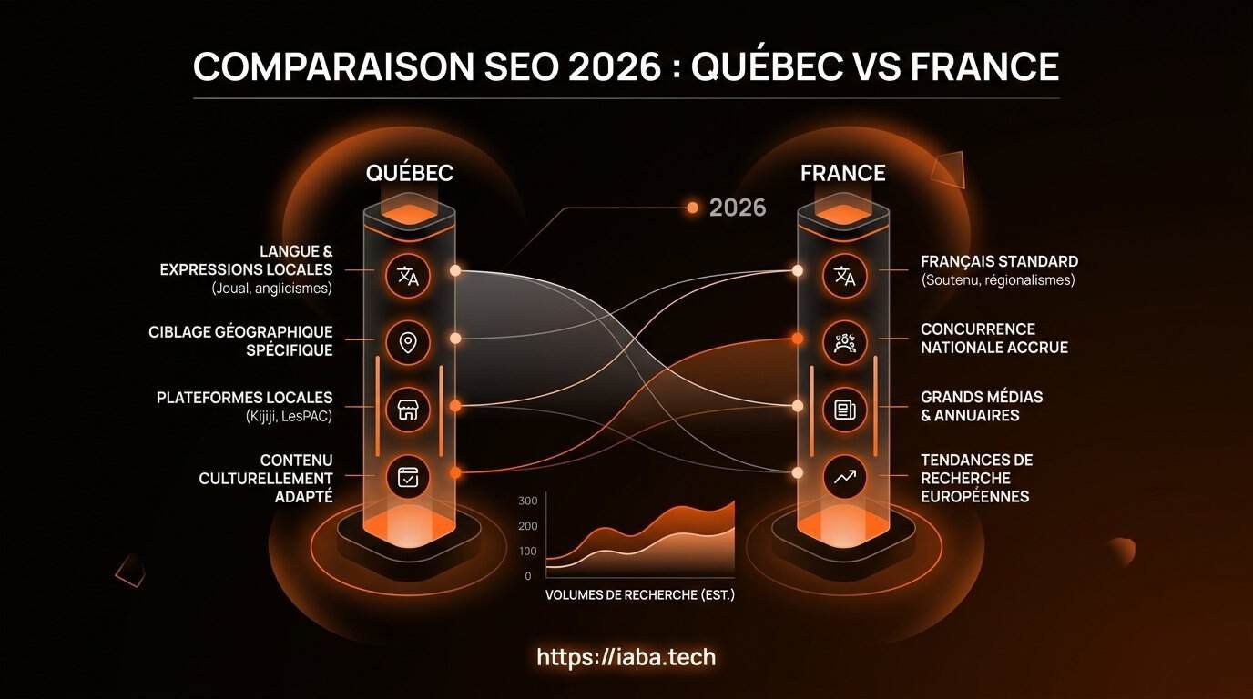 Comparaison des priorités SEO au Québec et en France
