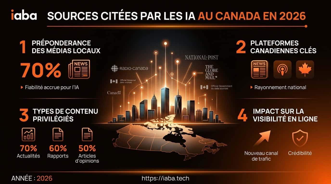 Schéma explicatif du processus de sourcing des IA au Canada francophone