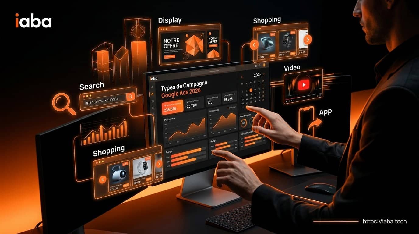 Tableau récapitulatif des différents formats et types de campagnes Google Ads