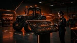Dashboard IA analysant des données pour un concessionnaire de matériel agricole